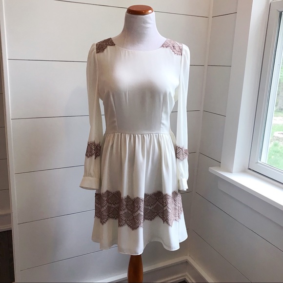 White Long sleeve Dress | Darling | Anthropologie - Picture 1 of 8